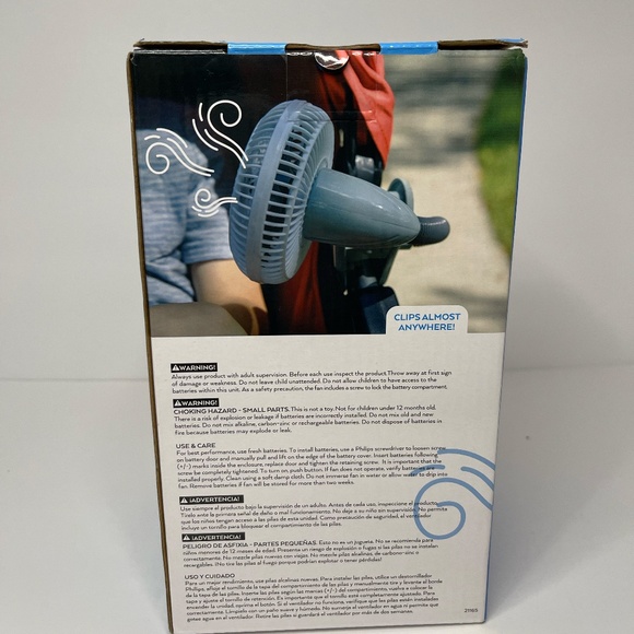 O2COOL 4" Battery Operated CLIP FAN - Picture 3 of 3